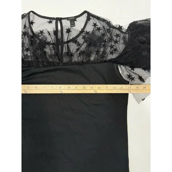 J Crew Womens Sheer Embroidered Whimsigoth Top Medium Victorian Dark Romantic - Picture 8 of 10